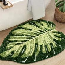 Monstera Embossed Leaf Shaped Rug