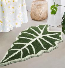 Tropical Leaf Bath Rug