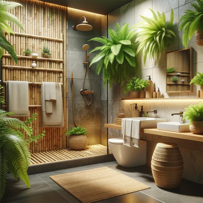 Bamboo Designed Bathroom
