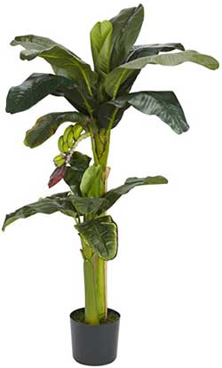 Faux 5-Foot Silk Banana Tree for Bathrooms