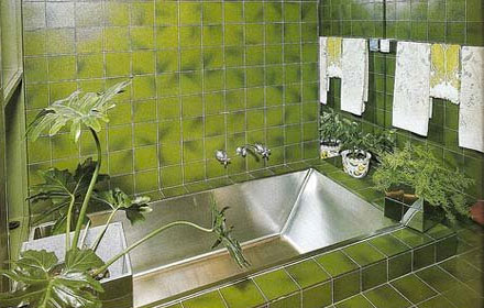 Green Feng Shui Bathroom with Plants