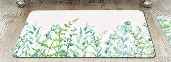 Botanical Leaf Bath Mat