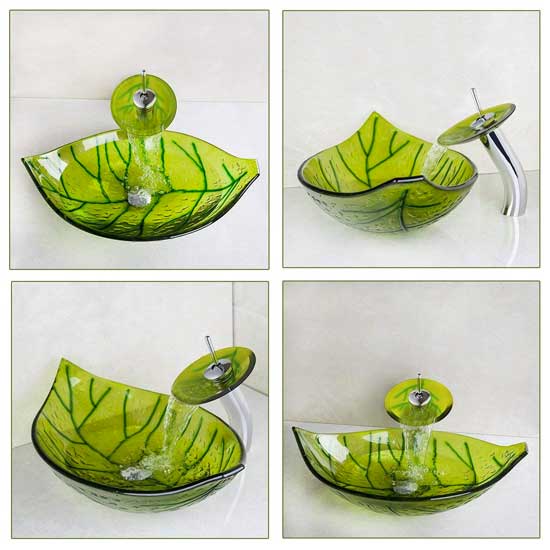 Leaf Shaped Vessel Sink for Bathroom Vanity