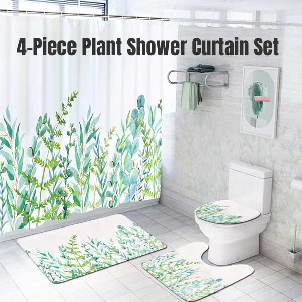  Shower Curtain Sets 4 Piece Bathroom Decor Sets with