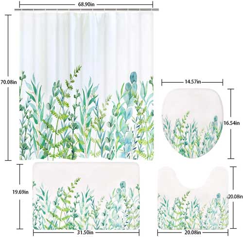Shower Curtain Set Dimensions