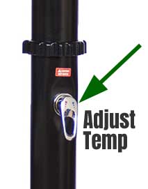 Outdoor Solar Shower Faucet Handle that Adjusts Temperature