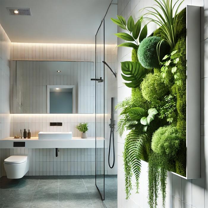 wall-mounted bathroom planter